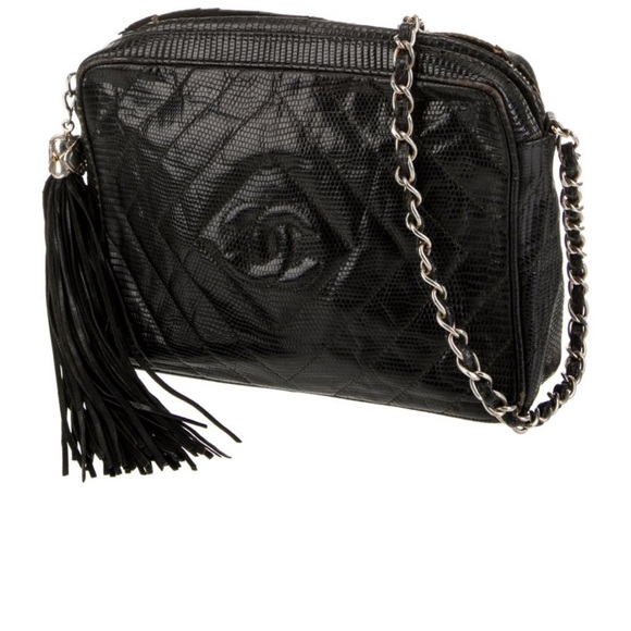 Vintage Chanel Lizard CC Camera Bag - Picture 1 of 5